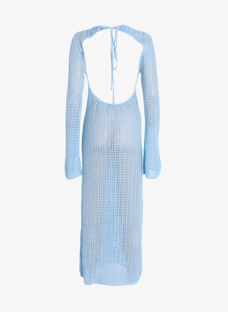 Ginger Crosage Detail Crochet Beach Dress